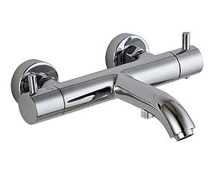 Just Taps Florence Thermostatic Bath And Shower Mixer Wall Mounted Chrome