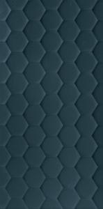 Marca Corona   4D 4D.HEXAGON DEEP BLU MATT 40x80 | 16"x32" | 8,5 mm Embossed