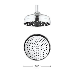Crosswater Traditional Shower Head 200mm Chrome