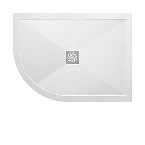 London Showers  Symmetry 1100 x 800mm Left Hand Quad Tray & Waste - White
