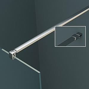 Abacus X Series Designer Glass to Wall Support Arm 1000mm Chrome