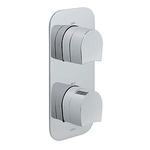 Vado Tablet Kovera 1 Outlet, 2 Handle Concealed Thermostatic Valve Vertical Chrome