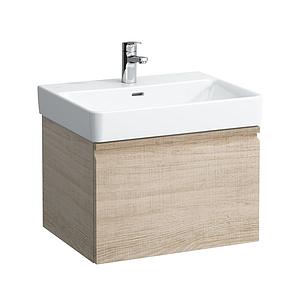 Laufen Vanity Unit. 570 (w) X 450 (d) X 390 (h)mm. With Drawer And Interior Drawer. For 600 Washbasin 8.1096.3. Space Saving Siphon Required, See Below.. Bright Oak