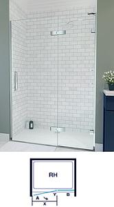 Merlyn Arysto 10 Hinge Door & Inline Panel - Recess Right 950mm