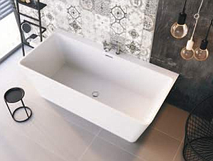 Cubico Milano 1680 X 800 Freestanding Bath With Tap Ledge Inc Waste