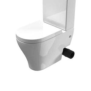 Saneux Prague Close Coupled Right Hand Soil Exit Wc Pan - Rimless