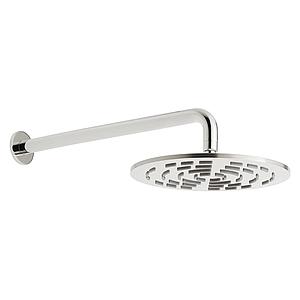 Vado Geometry 250mm Round Shower Head Inc 9lpm Fr With Arm Chrome