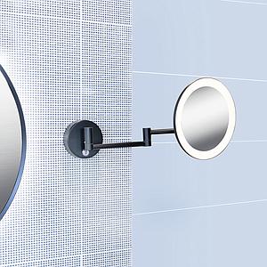 Bagno Design Hotel Wall Mounted LED Vaniy Mirror Matt Black