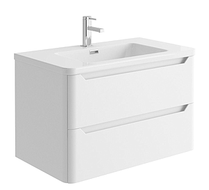 Cubico Eclipse Matt White 800mm Wall Hung Vanity Unit