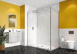 Crosswater Svelte 8 8mm Side Panel 1000mm Polished Stainless Steel