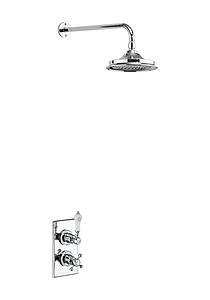 Burlington Trent Thermostatic Single Outlet Concealed Shower Valve With Fixed Shower Arm (excluding Shower Head)