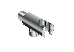 Saneux Cos Round Shower Outlet Elbow & Holder - Chrome