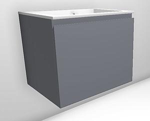 Faeber Mode 600mm 1 Drawer Basin Vanity Unit Ral 7040 Window Grey Matt