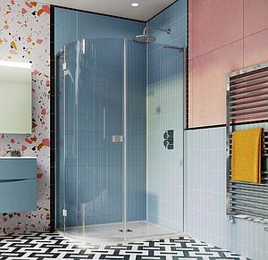 Crosswater Design 8 Quadrant Single Door 8mm Shower Enclosure 800 x 800mm Silver (Version 2)