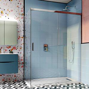 Crosswater Design 8 Side Panel 1100 Silver