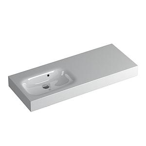 Faeber Infinite S1 Pearl 1200mm Left Hand Wall Hung Basin White polished