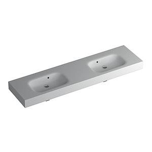 Faeber Infinite S1 Pearl 1800mm Double Wall Hung Basin White Matt
