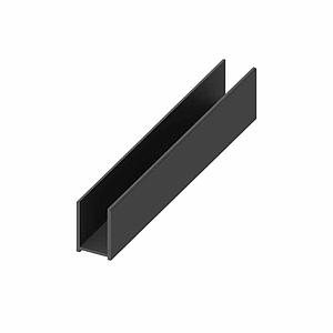 Abacus Glass Surface Channel -10mm Black - 1200mm