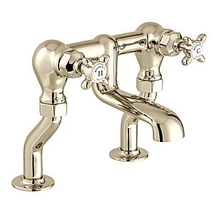 Booth & Co. Bath Filler Nickel & Crackled White