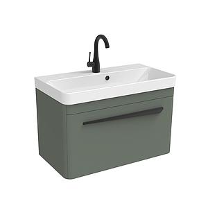 Saneux Hyde 70cm 1 Drawer Wall Mounted Unit - Matte Sage