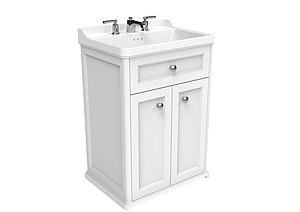 Saneux Sofia 60cm 2 Door Floor Standing Unit - Cotton White