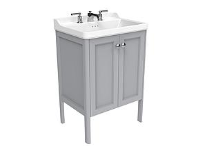 Saneux Sofia 60cm 2 Door Floor Standing Console Unit - Dove Grey