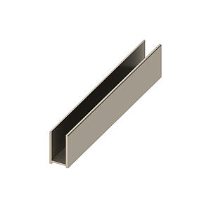 Abacus Glass Surface Channel -8mm Nickel - 2400mm