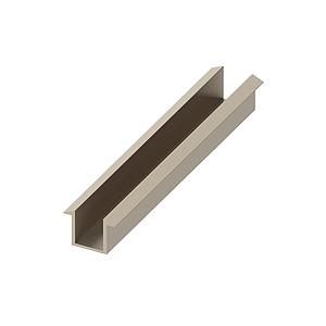 Abacus Glass Recessed Channel -10mm Nickel - 2400mm