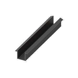 Abacus Glass Recessed Channel -10mm Black - 2400mm