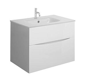 Crosswater Glide II Basin Glass 700 1TH Ice White
