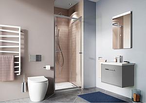 Crosswater Clear 6 Infold Door 700 Silver