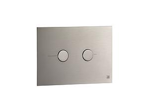 Just Taps Metal Pneumatic Flush Plate Brushed Black