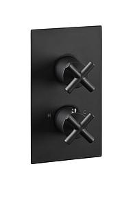 Just Taps Solex Concealed Thermo 1 Outlet Vertical Valve Matt Black