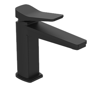 Just Taps Hix Single Lever Basin Mixer Tap Matt Black