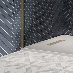 Crosswater Gallery Wall Profile Brushed Brass