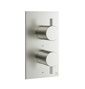 Crosswater MPRO 2 Outlet 2 Handle Trimset for Bath Shower Mixer Valve WLBP25X3R+ Brushed Stainless Steel Effect