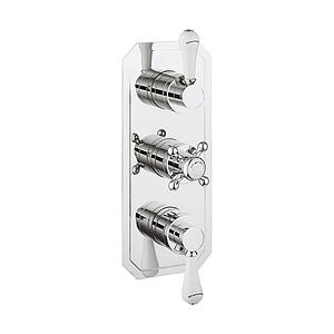 Crosswater Belgravia 3 Handle Trimset (must Be Paired With Wlbp3000rc+) Chrome White Lever