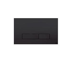 Oli Narrow Matt Black Soft Touch Flush Plate Mechanical TD