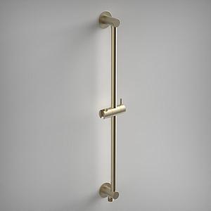 Ava Integrated Round Slide Rail Bar Only - Brushed Brass