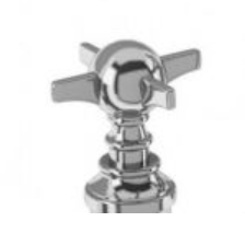 Burlington Crosshead Handle (pair) For Arcade 2001,2002,2003,2004,2005,2006 - Chrome, 59*59mm