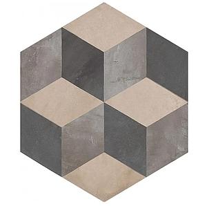 European Tiles Terra Hex Mixed Decor 25x21.6cm