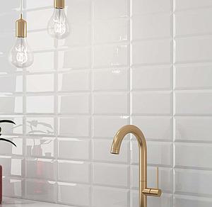 Cubico Metro White Bevelled Edged Gloss Ceramic 100x200mm