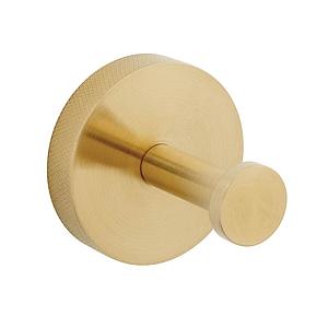Vado Individual Spa Knurled Robe Hook Brushed Gold