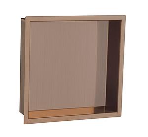 Just Taps Shower Niche 300 X 300m Brushed Bronze