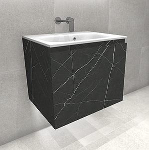 Faeber Mode 60 Basin Unit 1 Drawer Marquina Dark