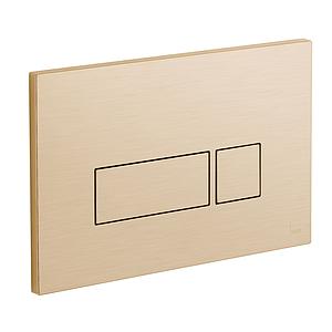Vado Individual Square Button Flush Plate Brushed Gold