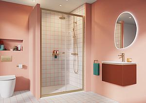 Crosswater Clear 6 Slider Single 1100 Brushed Brass