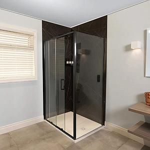 Merlyn Arysto Sleek Arysto Sleek Slider Door 1200 Matt Black 1200mm