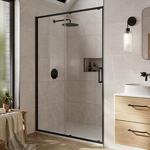 Merlyn Arysto Sleek Arysto Sleek Slider Door 1700 Matt Black 1700mm