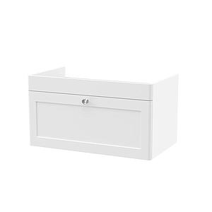Nuie 800 Wall Hung 1 Drawer Unit Satin White